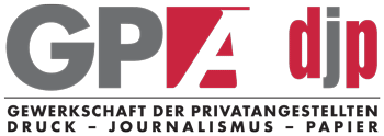 Logo der Firma Gewerkschaft der Privatangestellten, Druck, Journalismus, Papier